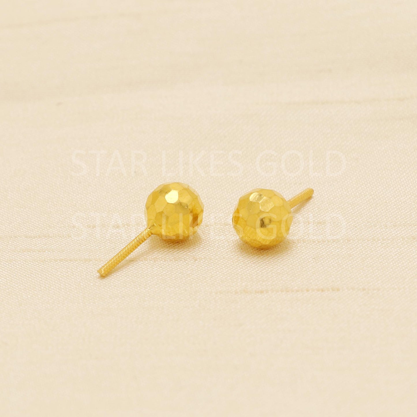 Stunning 22 karat 22k gold Stud Designers Beads Earrings jewelry, B1884