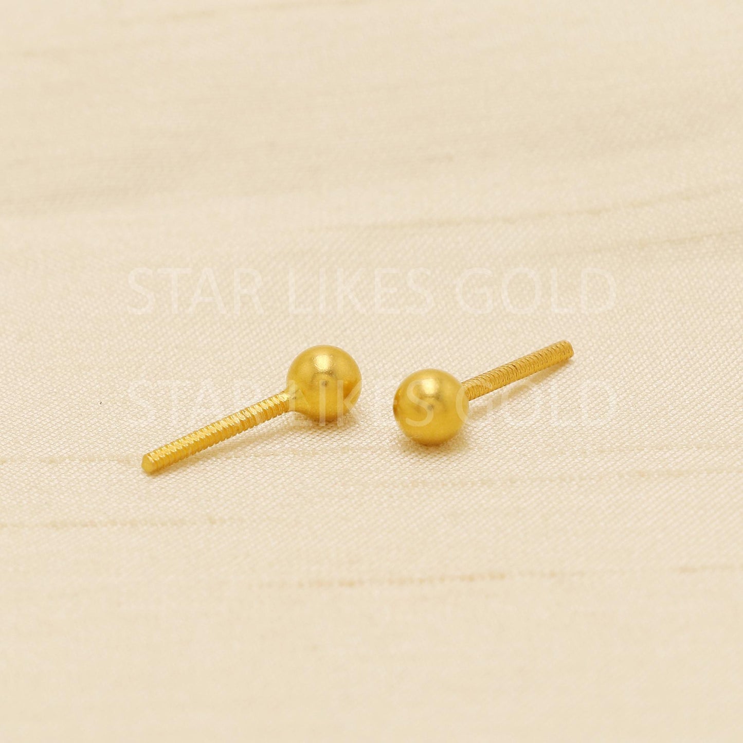 Stunning 22 karat 22k gold Stud Designers Beads Earrings jewelry, B1885