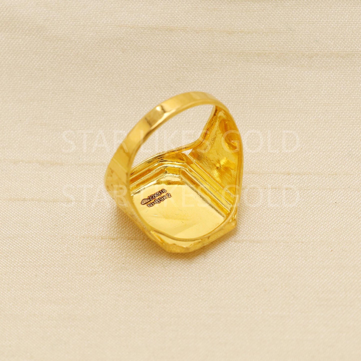 Handcrafted 22k Pure Gold handmade Rings - Unique Artisan Jewelry, 22k Jewelry, Designer Gold Ring, Hallmarked, B1931