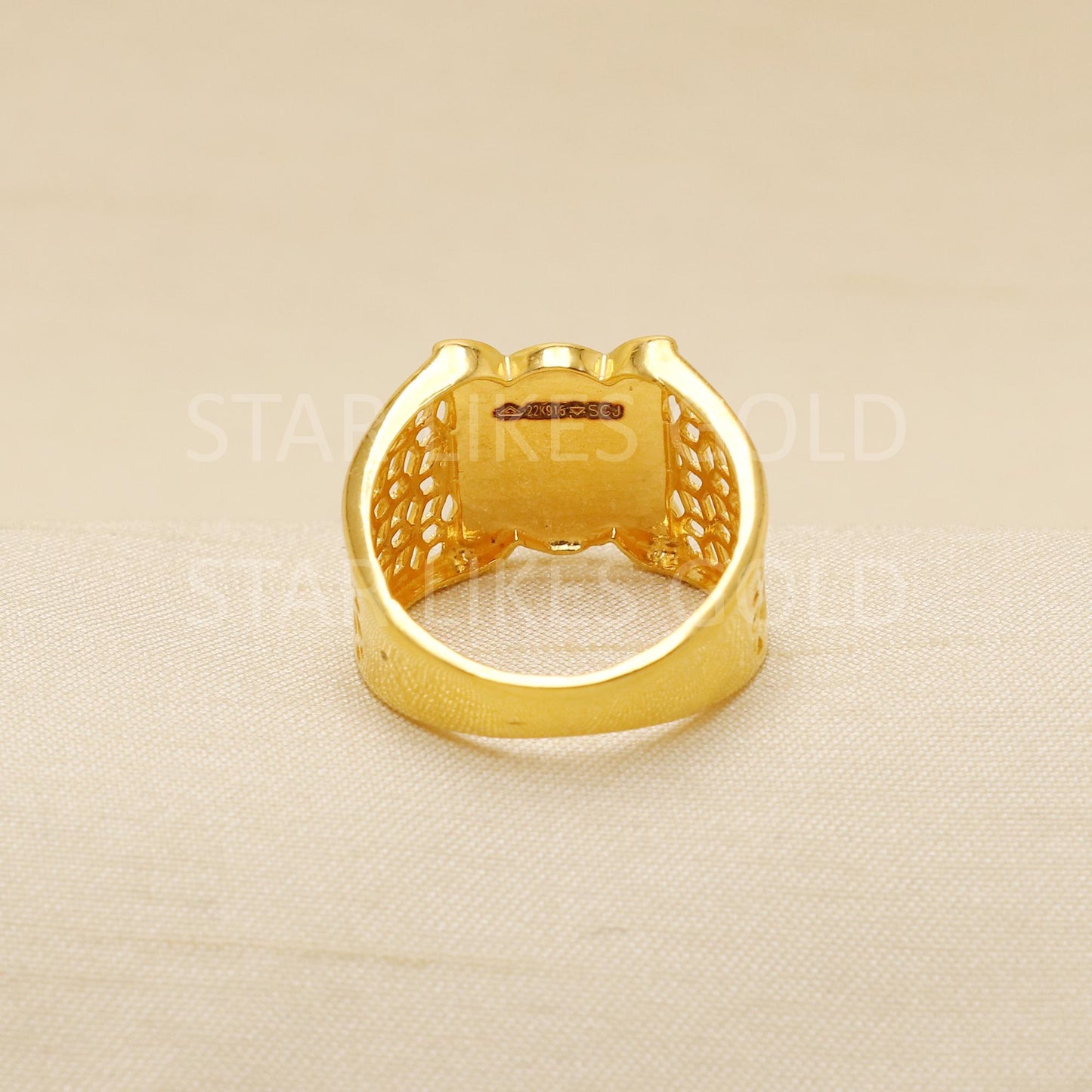 Handcrafted 22k Pure Gold handmade Rings - Unique Artisan Jewelry, 22k Jewelry, Designer Gold Ring, Hallmarked, B1933