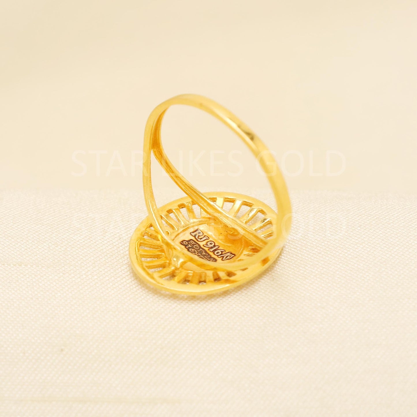 Queen - Handcrafted 22k Pure Gold handmade Rings - American Diamond Artisan Jewelry, 22k Jewelry, Designer Gold Ring, Hallmarked, PR1878