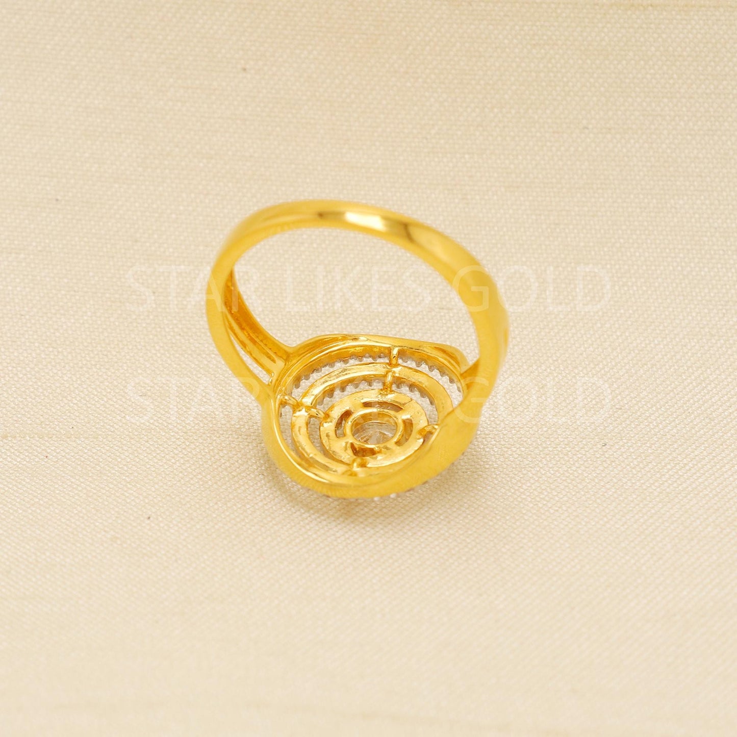 Handcrafted 22k Pure Gold handmade Rings - Artisan Jewelry, 22k Jewelry, Designer Gold Ring, Hallmarked, PR1926