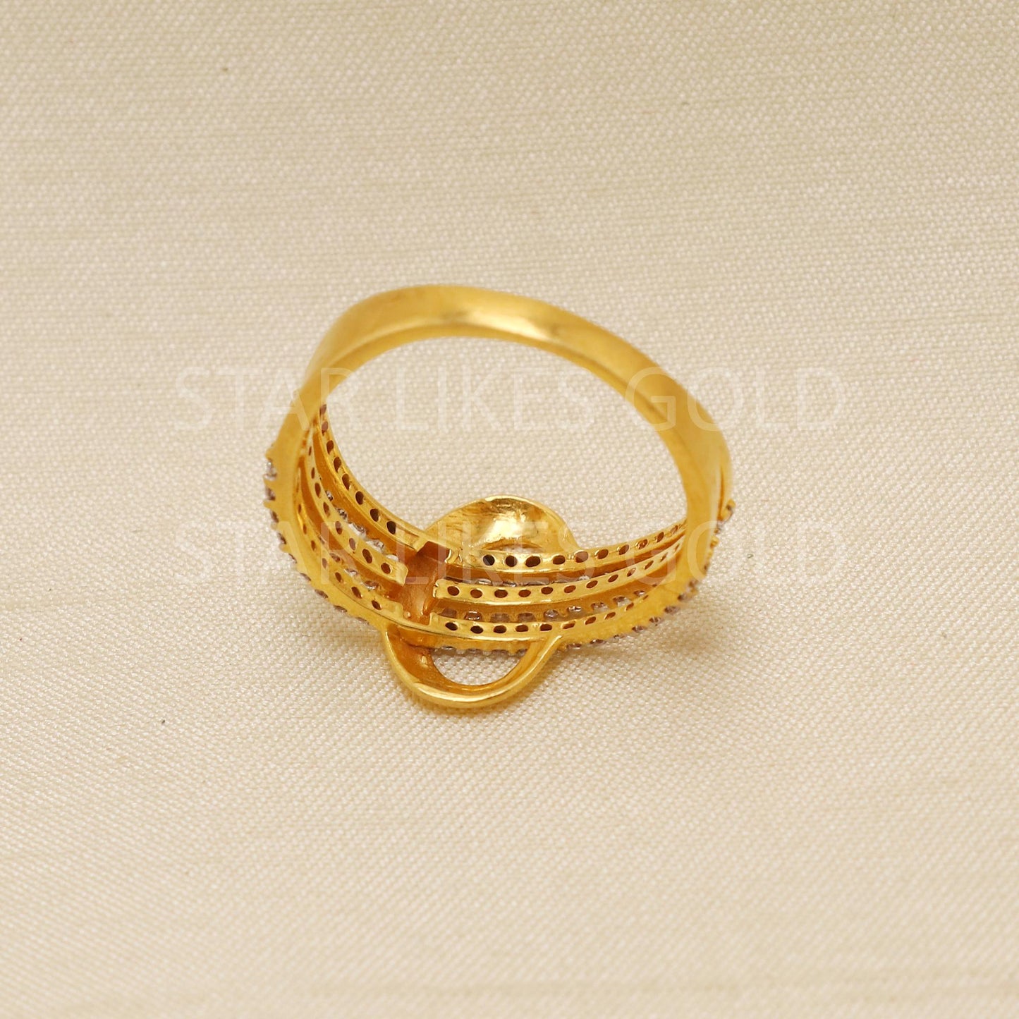 Handcrafted 22k Pure Gold handmade Rings - Artisan Jewelry, 22k Jewelry, Designer Gold Ring, Hallmarked, PR1927