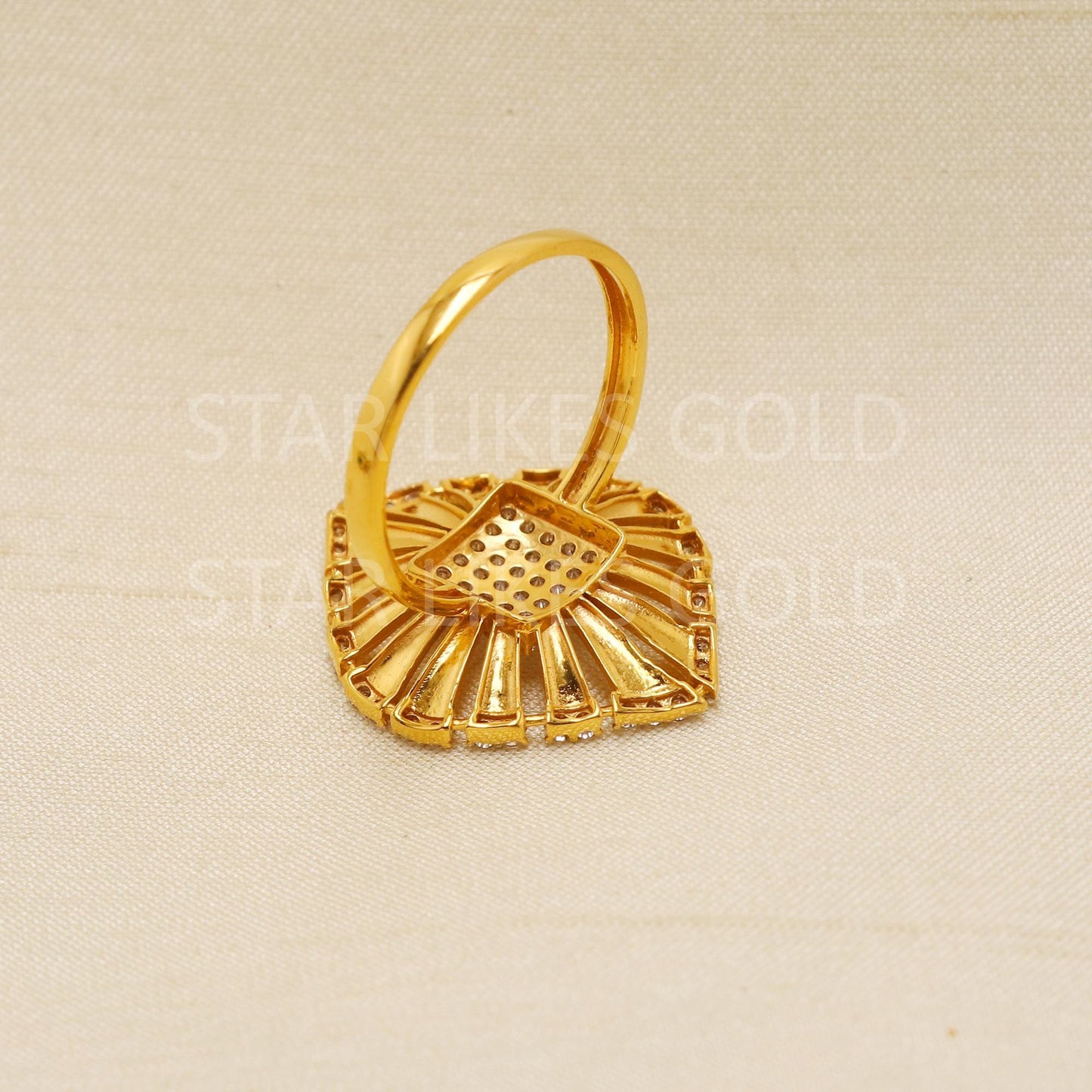 Handcrafted 22k Pure Gold handmade Rings - Artisan Jewelry, 22k Jewelry, Designer Gold Ring, Hallmarked, PR1932