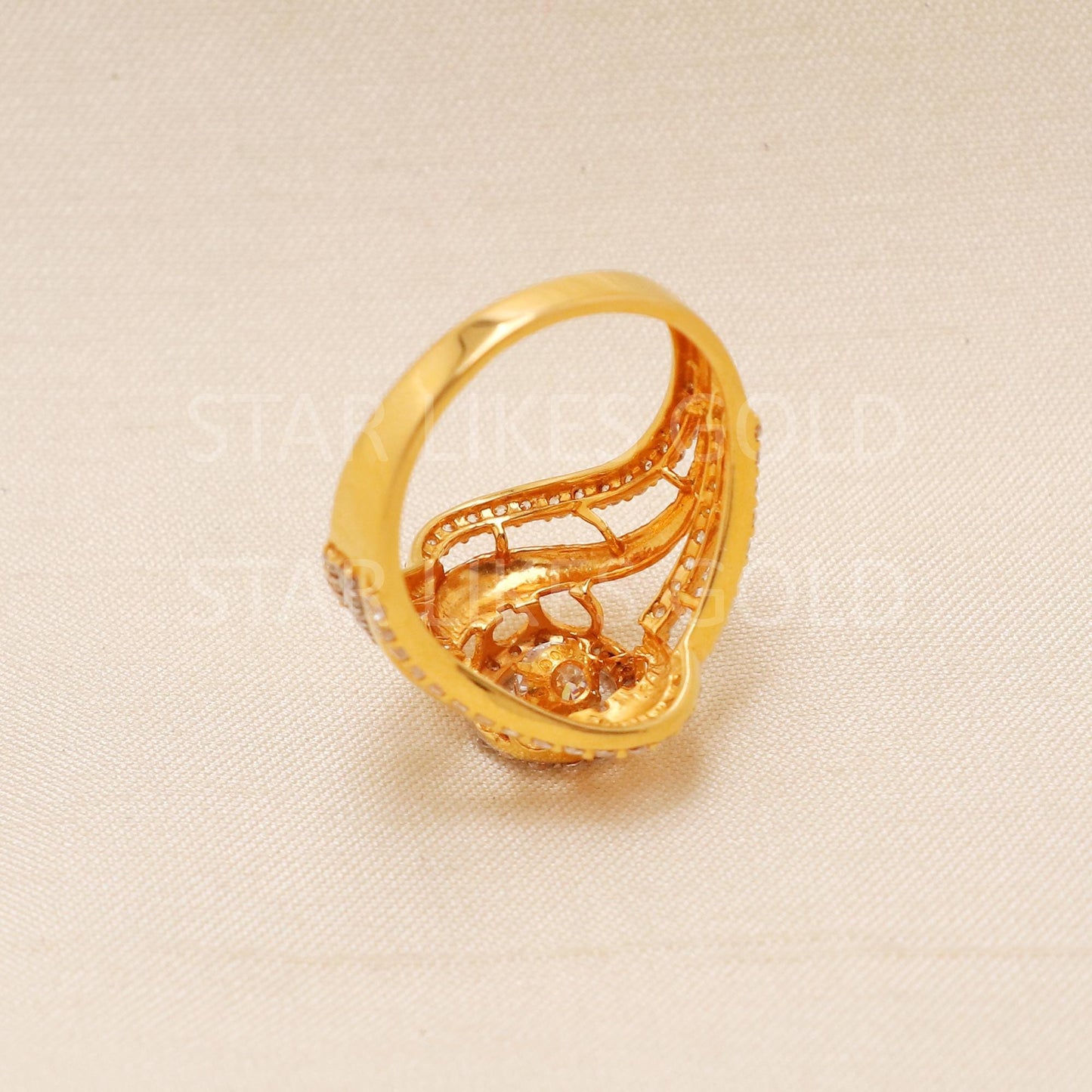 Handcrafted 22k Pure Gold handmade Rings - Artisan Jewelry, 22k Jewelry, Designer Gold Ring, Hallmarked, PR1978