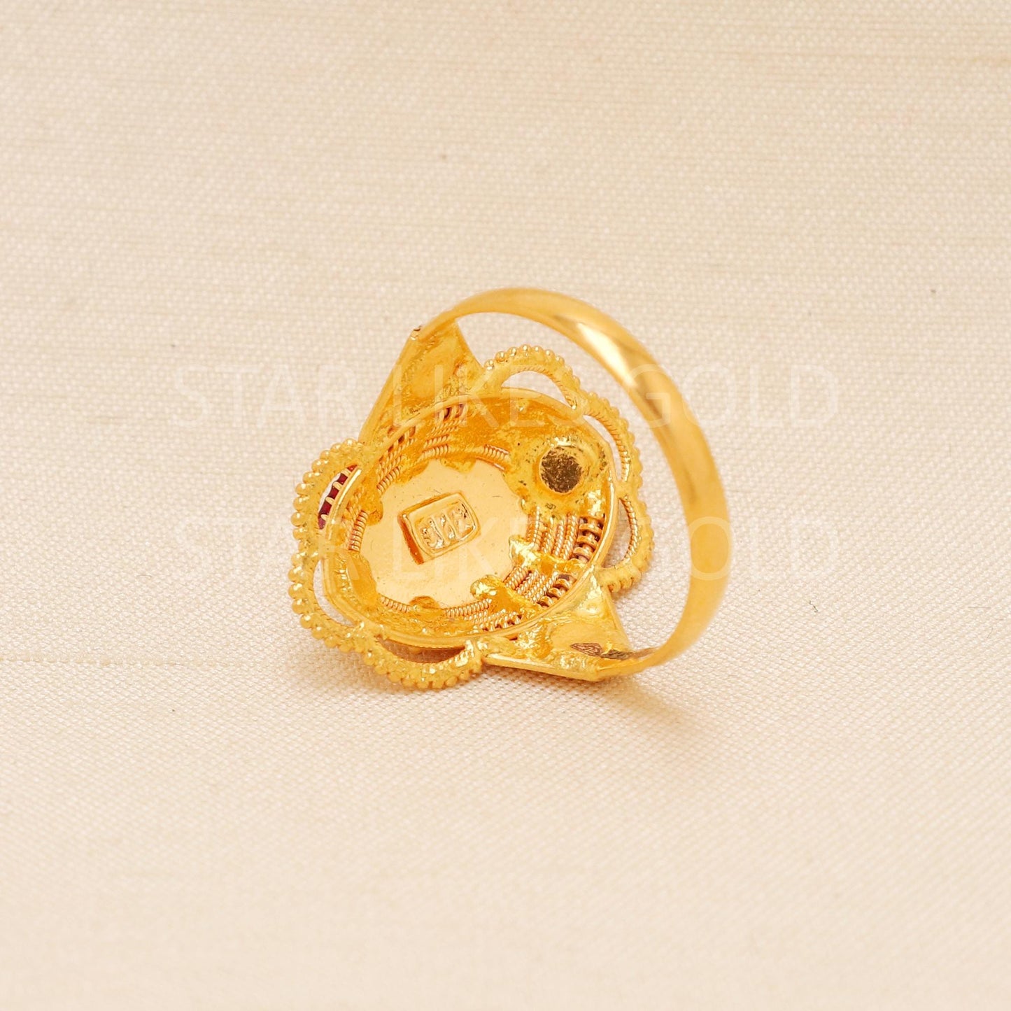 Handcrafted 22k Pure Gold handmade Rings - Artisan Jewelry, 22k Jewelry, Designer Gold Ring, Hallmarked, PR1992