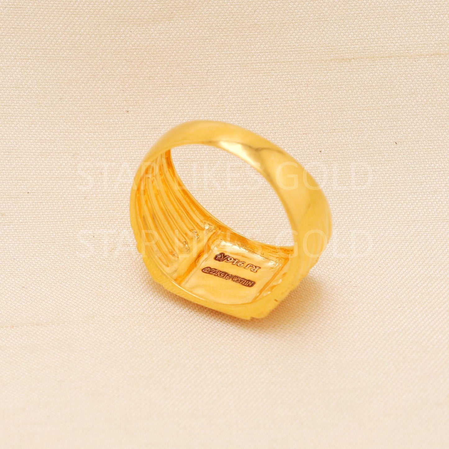 Handcrafted 22k Pure Gold handmade Rings - Artisan Jewelry, 22k Jewelry, Designer Gold Ring, Hallmarked, PR2002