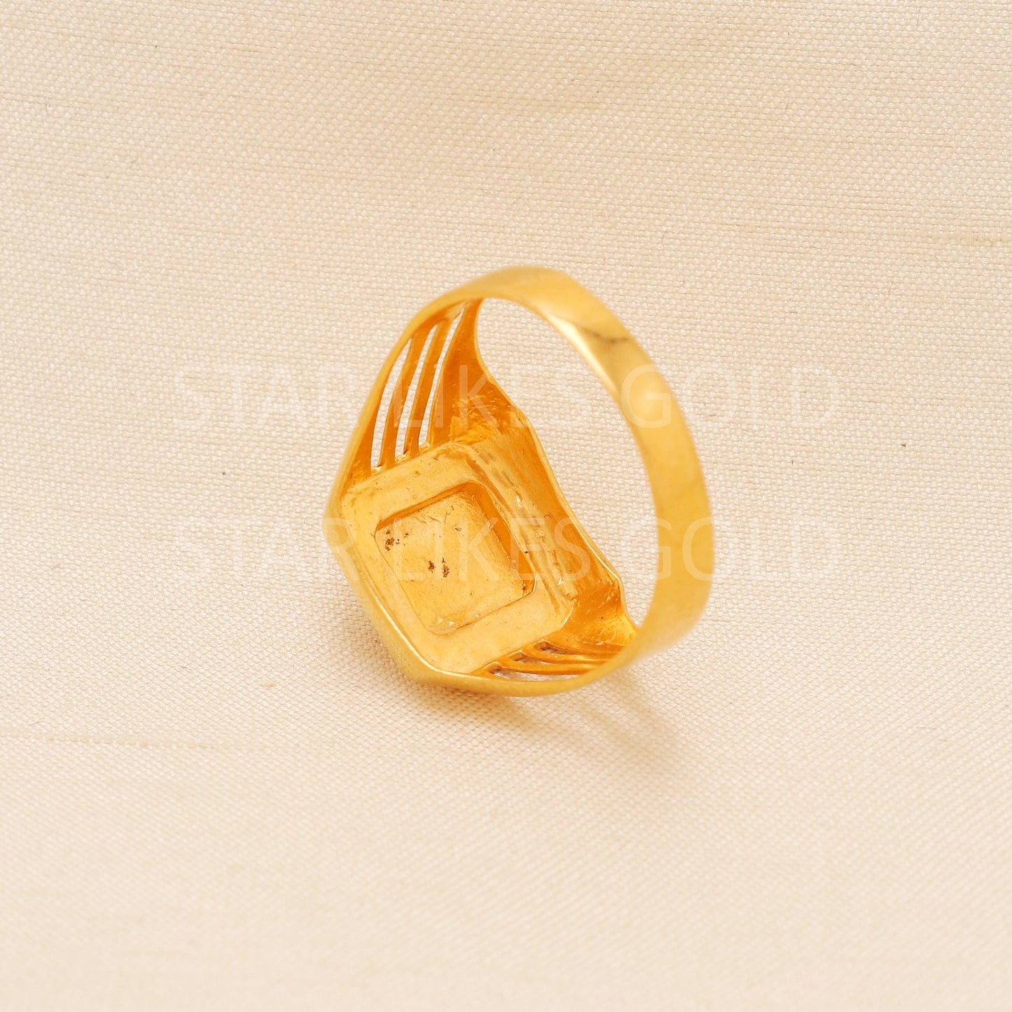 Handcrafted 22k Pure Gold handmade Rings - Artisan Jewelry, 22k Jewelry, Designer Gold Ring, Hallmarked, PR2004