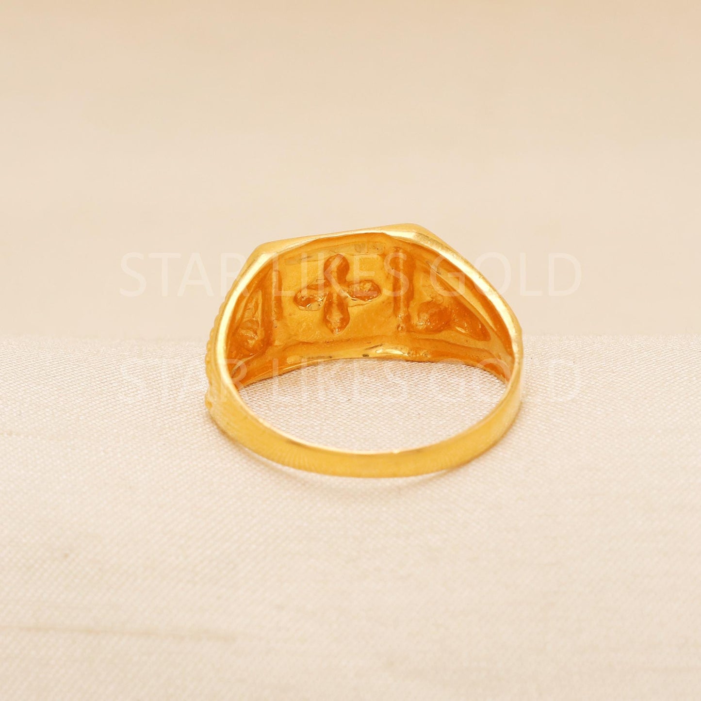 Handcrafted 22k Pure Gold handmade Rings - Artisan Jewelry, 22k Jewelry, Designer Gold Ring, Hallmarked, PR2011