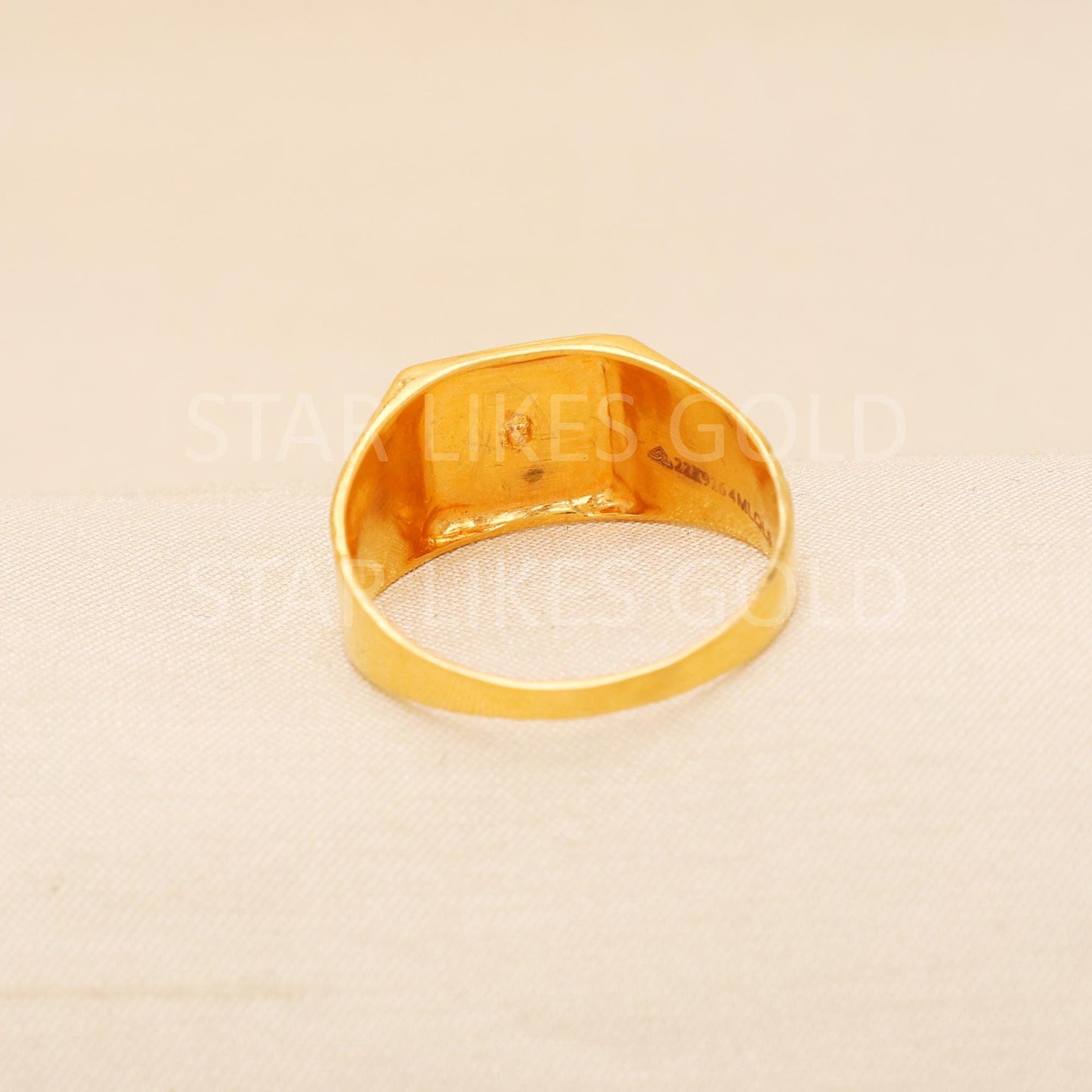 Handcrafted 22k Pure Gold handmade Rings - Artisan Jewelry, 22k Jewelry, Designer Gold Ring, Hallmarked, PR2016