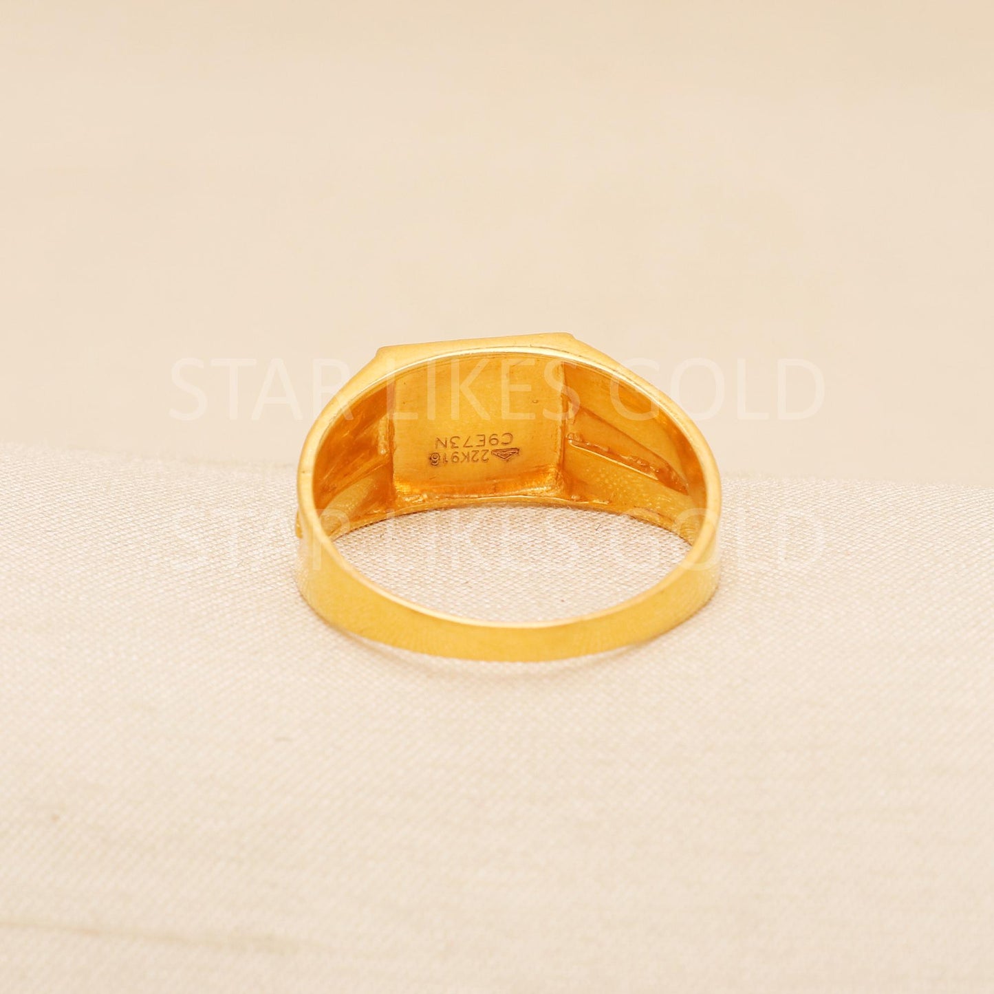 Handcrafted 22k Pure Gold handmade Rings - Artisan Jewelry, 22k Jewelry, Designer Gold Ring, Hallmarked, PR2021