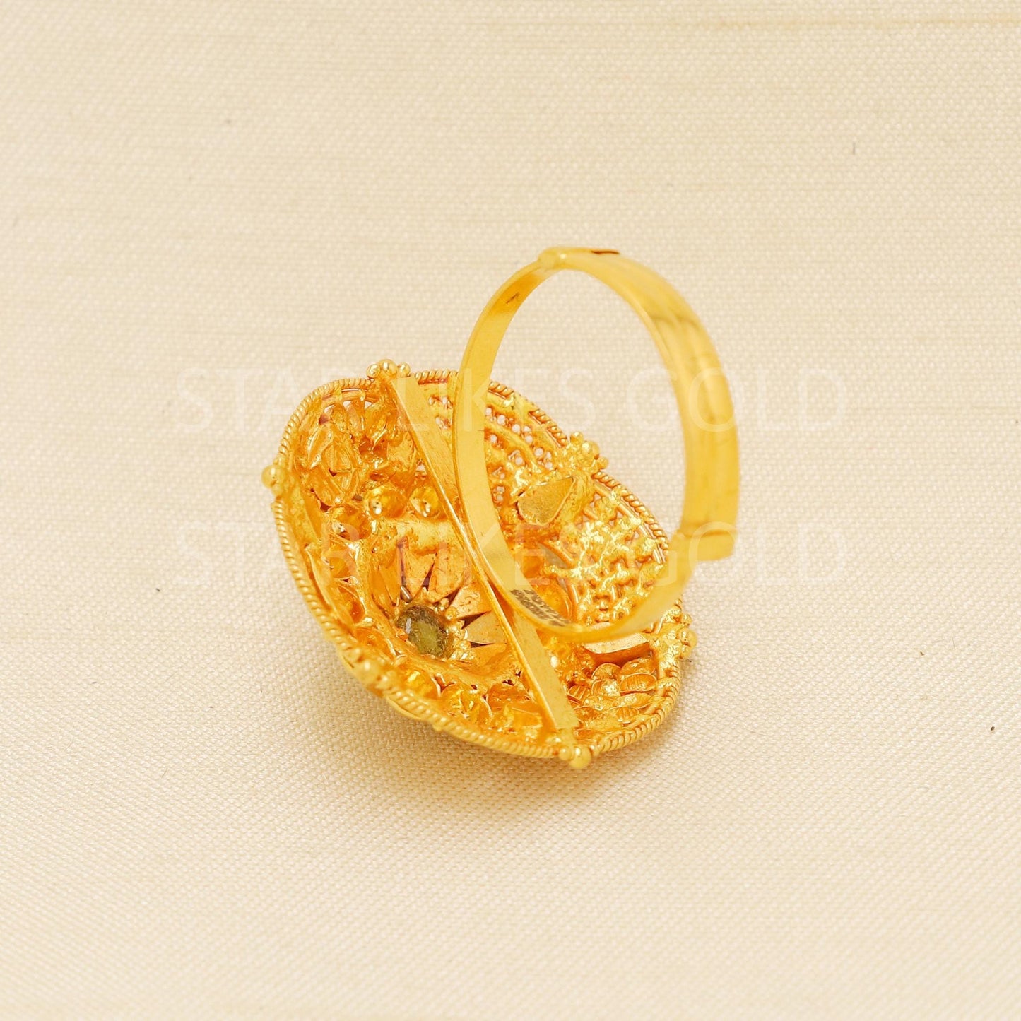 Handcrafted 22k Pure Gold handmade Rings - Artisan Jewelry, 22k Jewelry, Designer Gold Ring, Hallmarked, PR1948