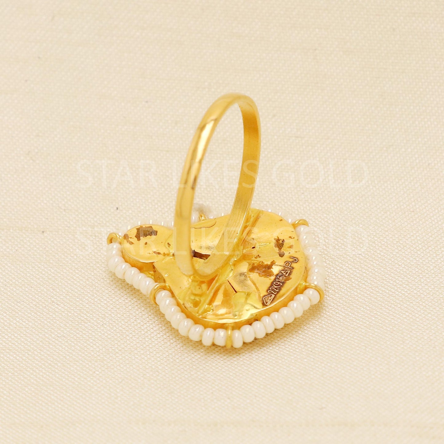 Handcrafted 22k Pure Gold handmade Rings - Artisan Jewelry, 22k Jewelry, Designer Gold Ring, Hallmarked, PR1954