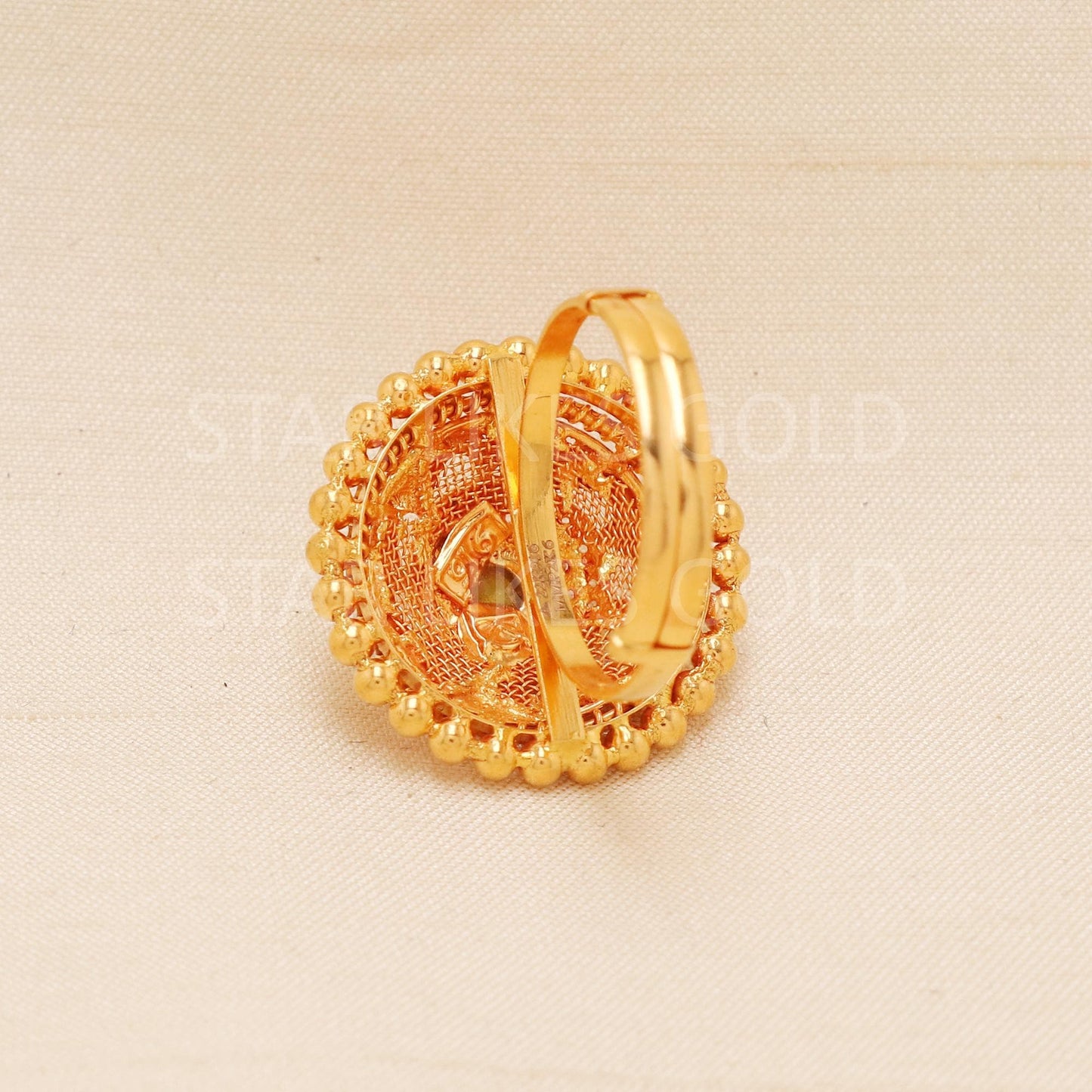 Handcrafted 22k Pure Gold handmade Rings - Artisan Jewelry, 22k Jewelry, Designer Gold Ring, Hallmarked, PR1959