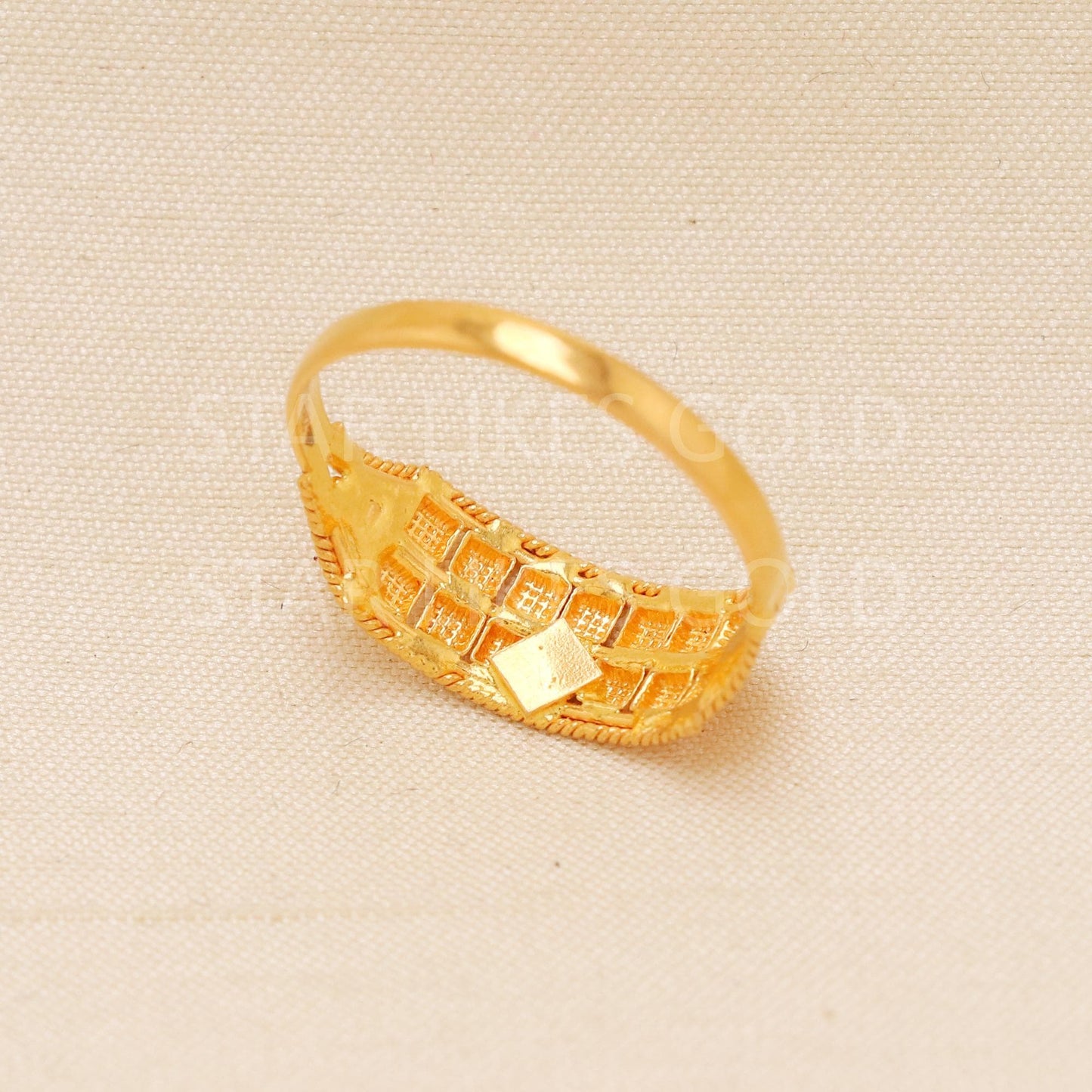 Handcrafted 22k Pure Gold handmade Rings - Artisan Jewelry, 22k Jewelry, Designer Gold Ring, Hallmarked, PR1960
