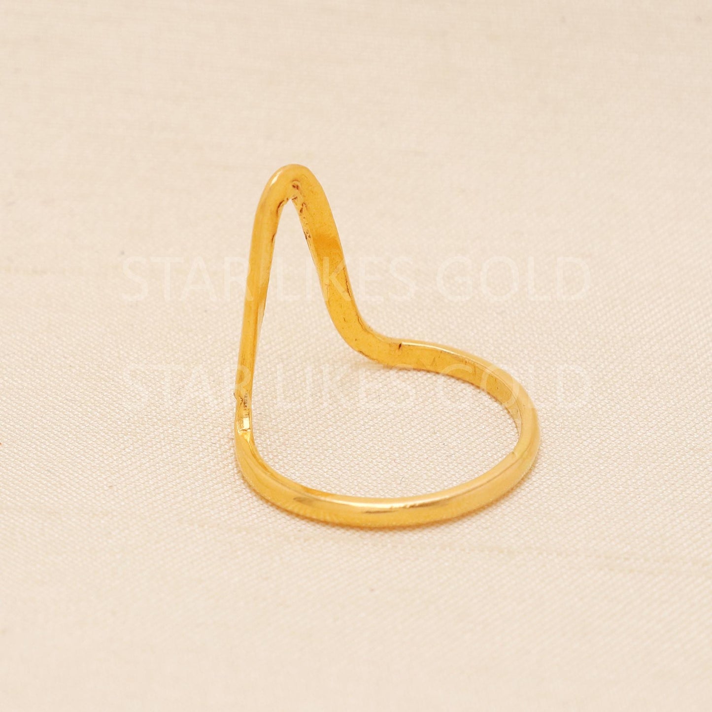 Handcrafted 22k Pure Gold handmade Rings - Artisan Jewelry, 22k Jewelry, Designer Gold Ring, Hallmarked, PR1963