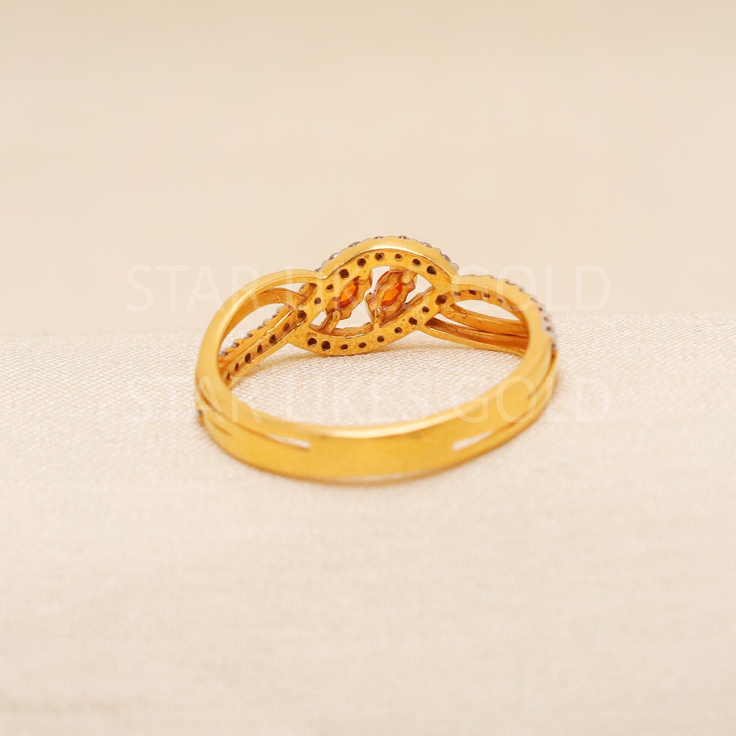 Handcrafted 22k Pure Gold handmade Rings - Artisan Jewelry, 22k Jewelry, Designer Gold Ring, Hallmarked, PR1975