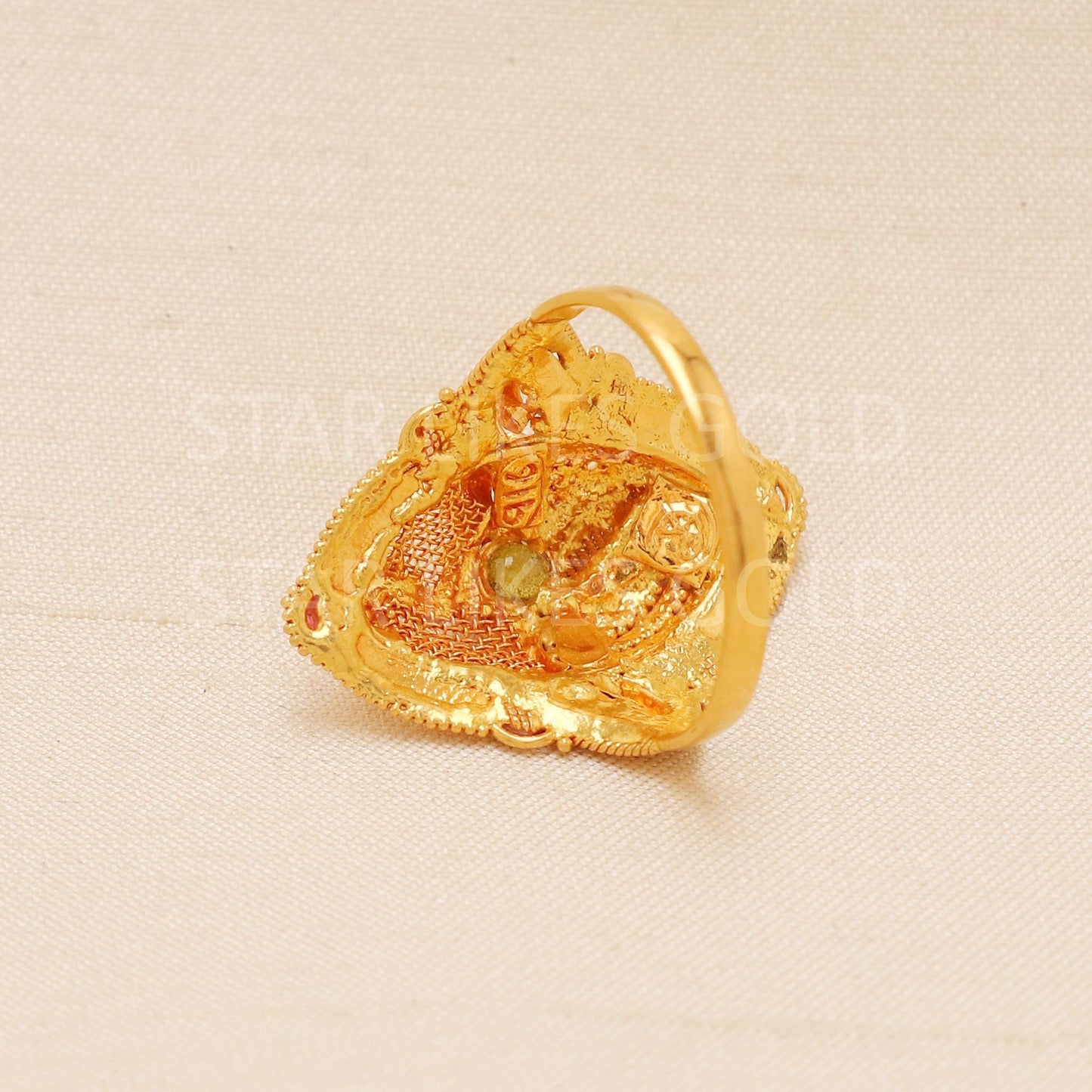 Handcrafted 22k Pure Gold handmade Rings - Artisan Jewelry, 22k Jewelry, Designer Gold Ring, Hallmarked, PR1979