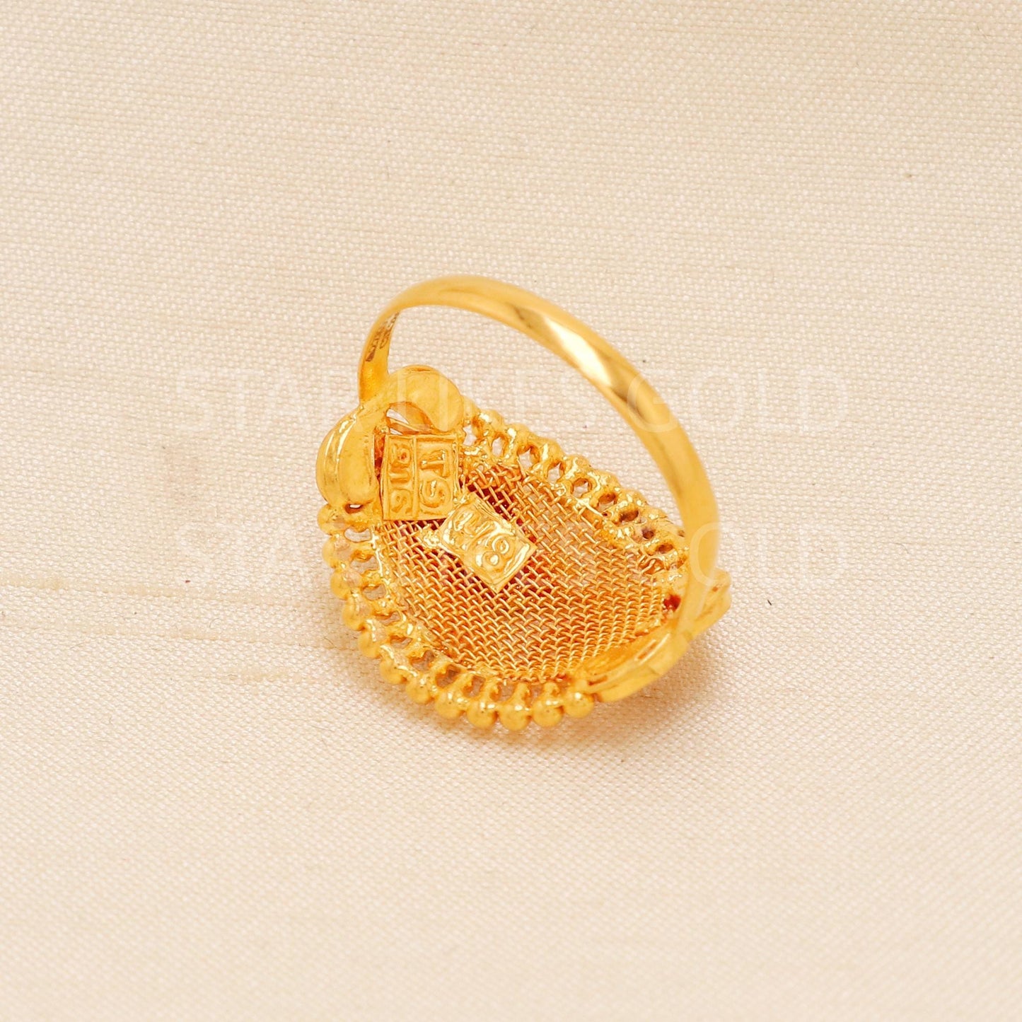 Handcrafted 22k Pure Gold handmade Rings - Artisan Jewelry, 22k Jewelry, Designer Gold Ring, Hallmarked, PR1981