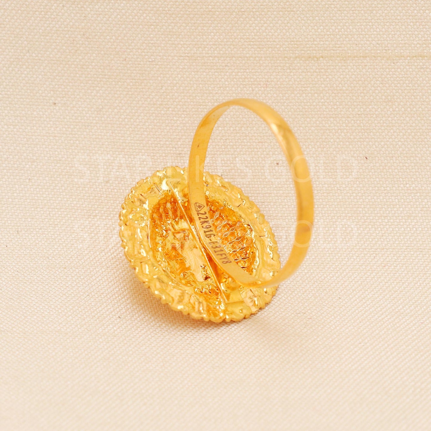 Handcrafted 22k Pure Gold handmade Rings - Artisan Jewelry, 22k Jewelry, Designer Gold Ring, Hallmarked, PR1989