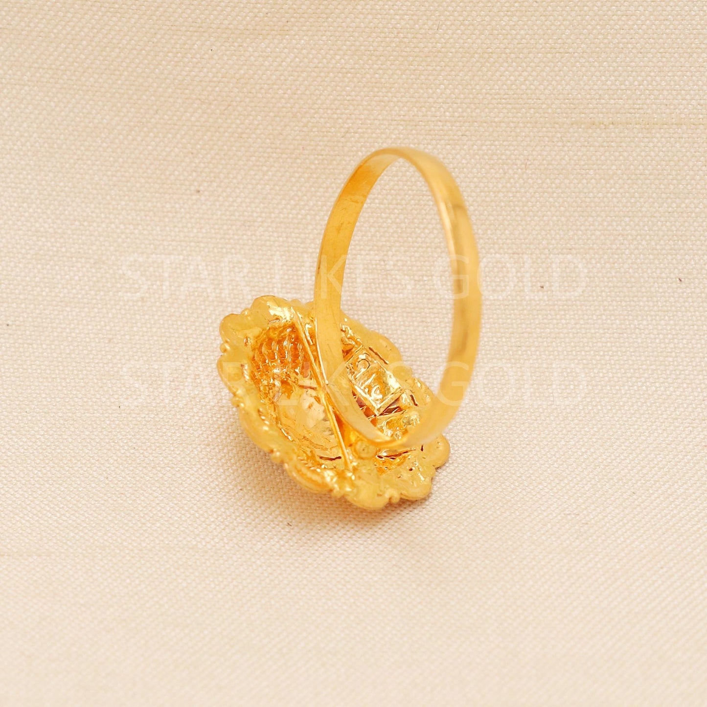 Handcrafted 22k Pure Gold handmade Rings - Artisan Jewelry, 22k Jewelry, Designer Gold Ring, Hallmarked, PR1996