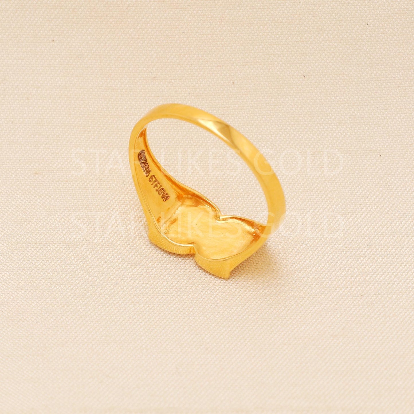 Handcrafted 22k Pure Gold handmade Rings - Artisan Jewelry, 22k Jewelry, Designer Gold Ring, Hallmarked, PR2000