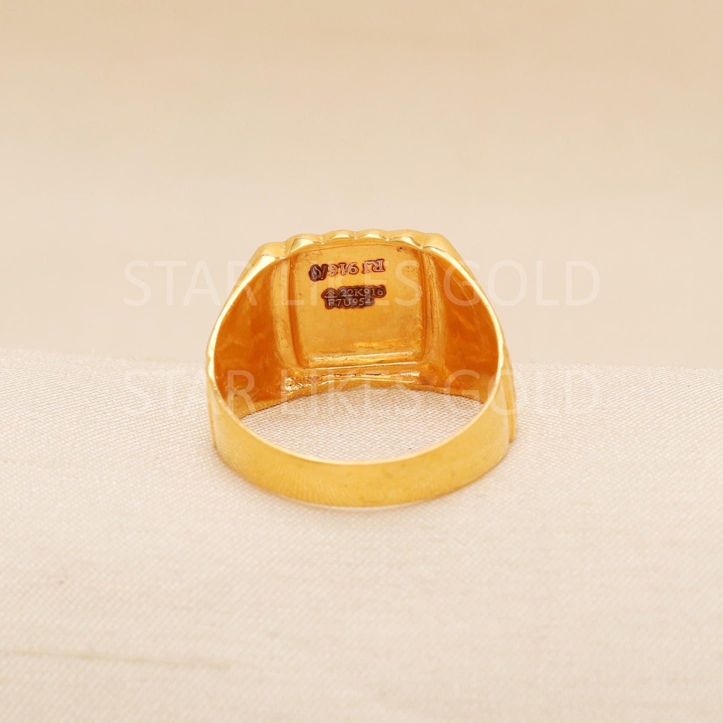 Handcrafted 22k Pure Gold handmade Rings - Artisan Jewelry, 22k Jewelry, Designer Gold Ring, Hallmarked, PR2009
