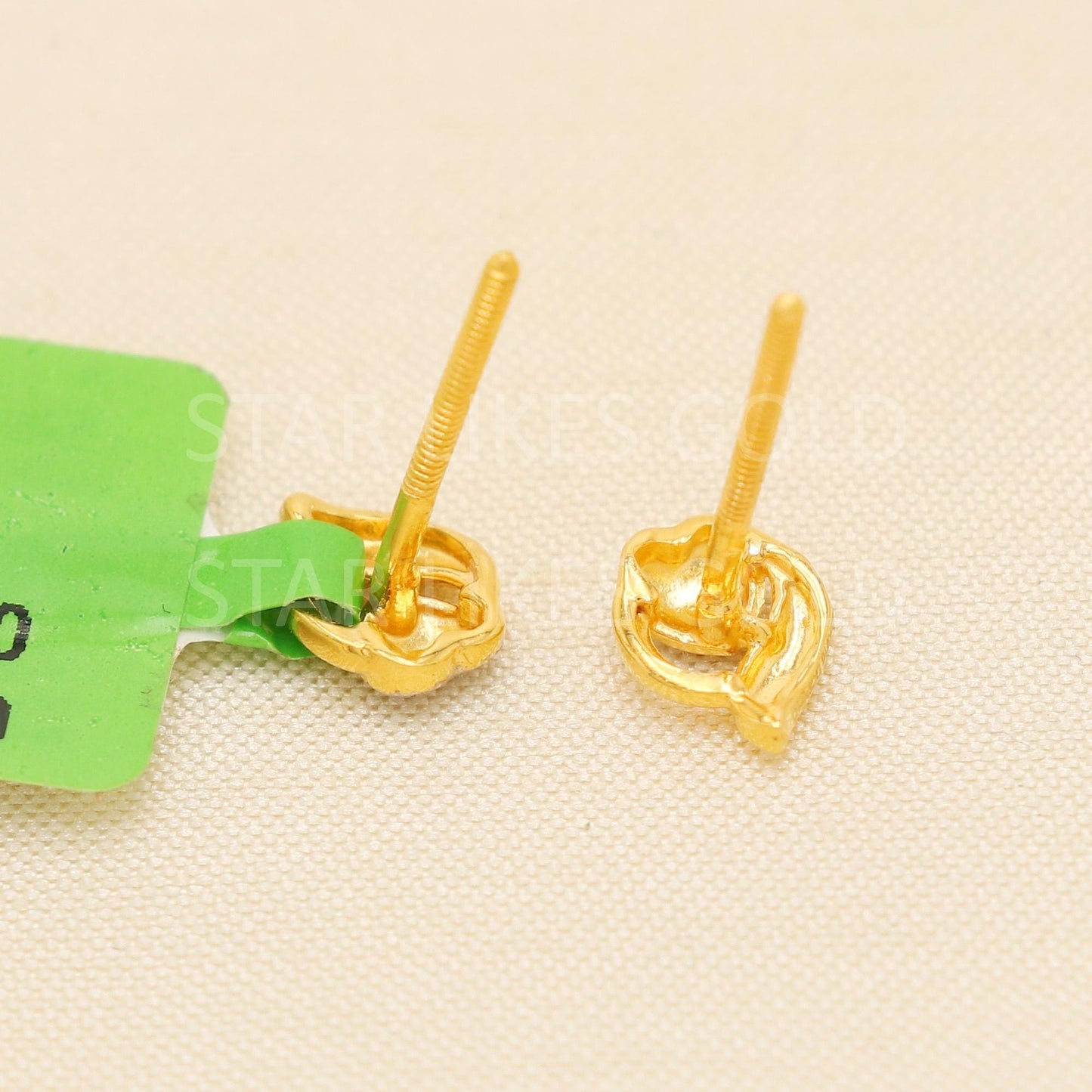 heart 22k 22 karat gold Two Tone earrings designer jewelry, PR2035