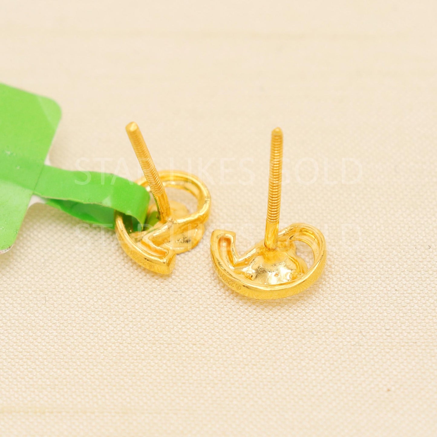 heart 22k 22 karat gold Two Tone earrings designer jewelry, PR2040