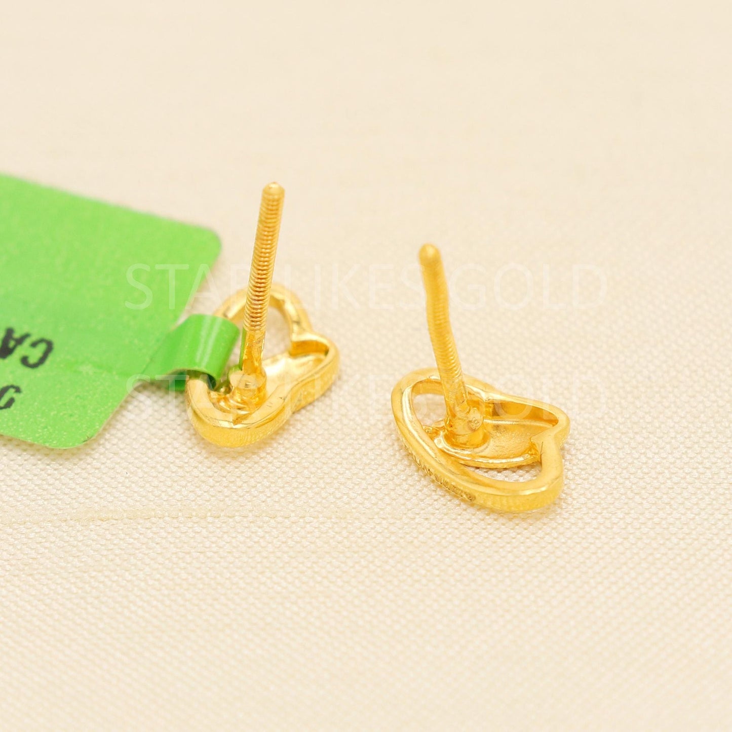 22K Gold Stud Earrings | Unique Design | Modern Fine Designer Jewelry 916 Hallmark, PR2025