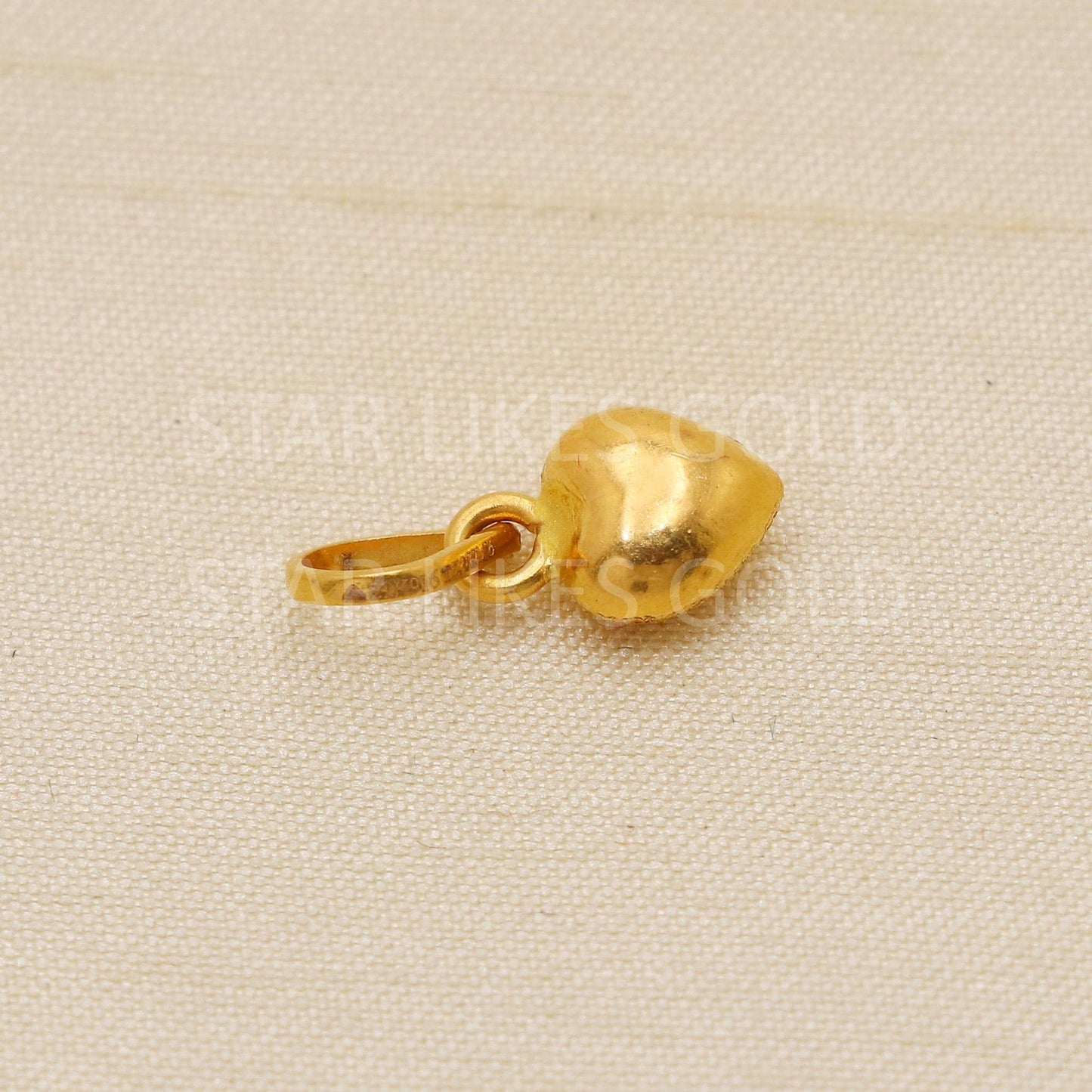 Heart 22k Yellow Gold Handmade Charms Pendant light weight Jewelry, PR2092