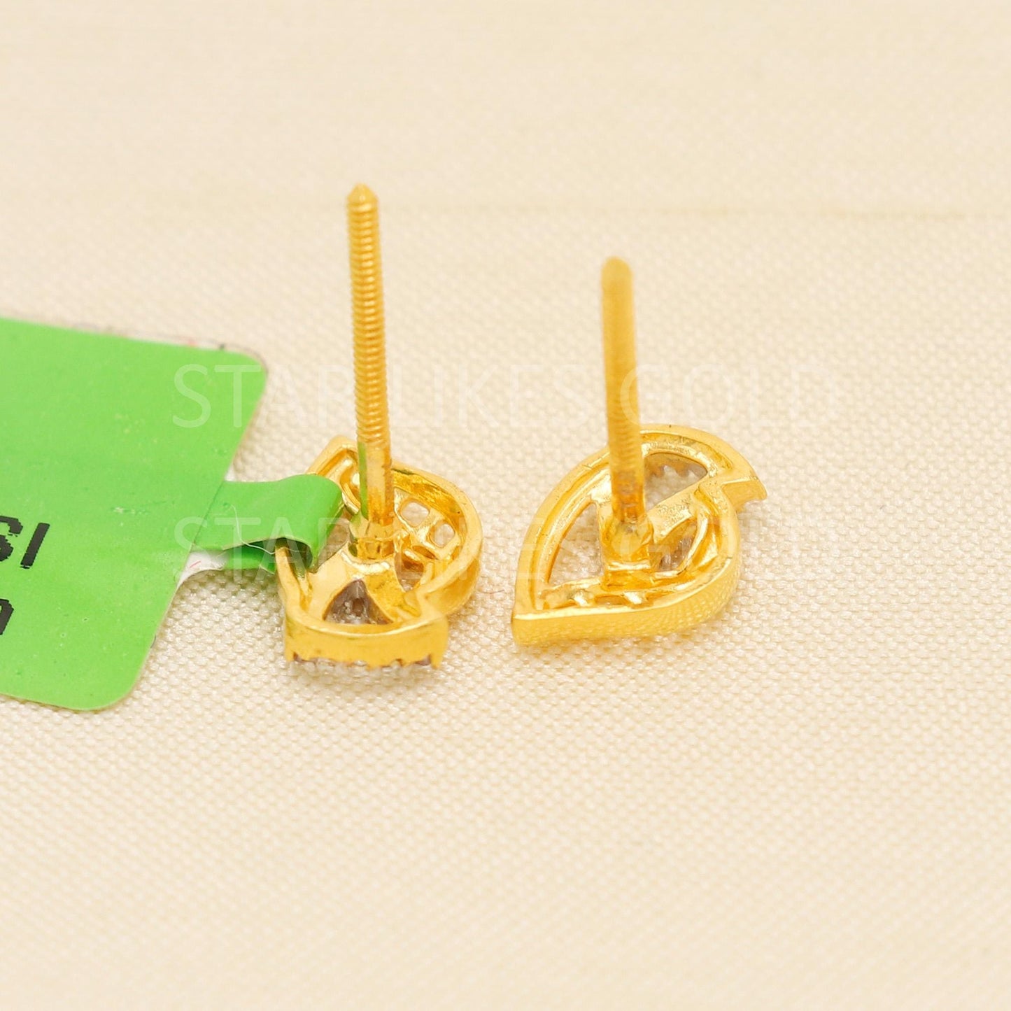 Zircons 22k 22 karat gold earrings designer jewelry, PR2031