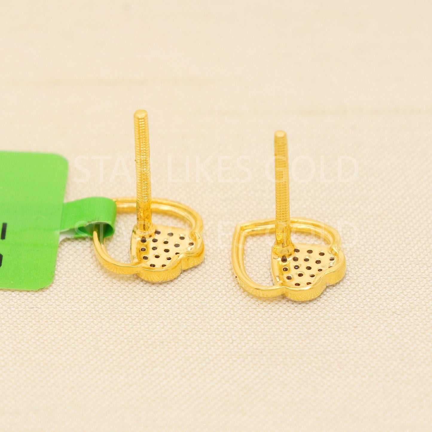 Zircons 22k 22 karat gold earrings designer jewelry, PR2032