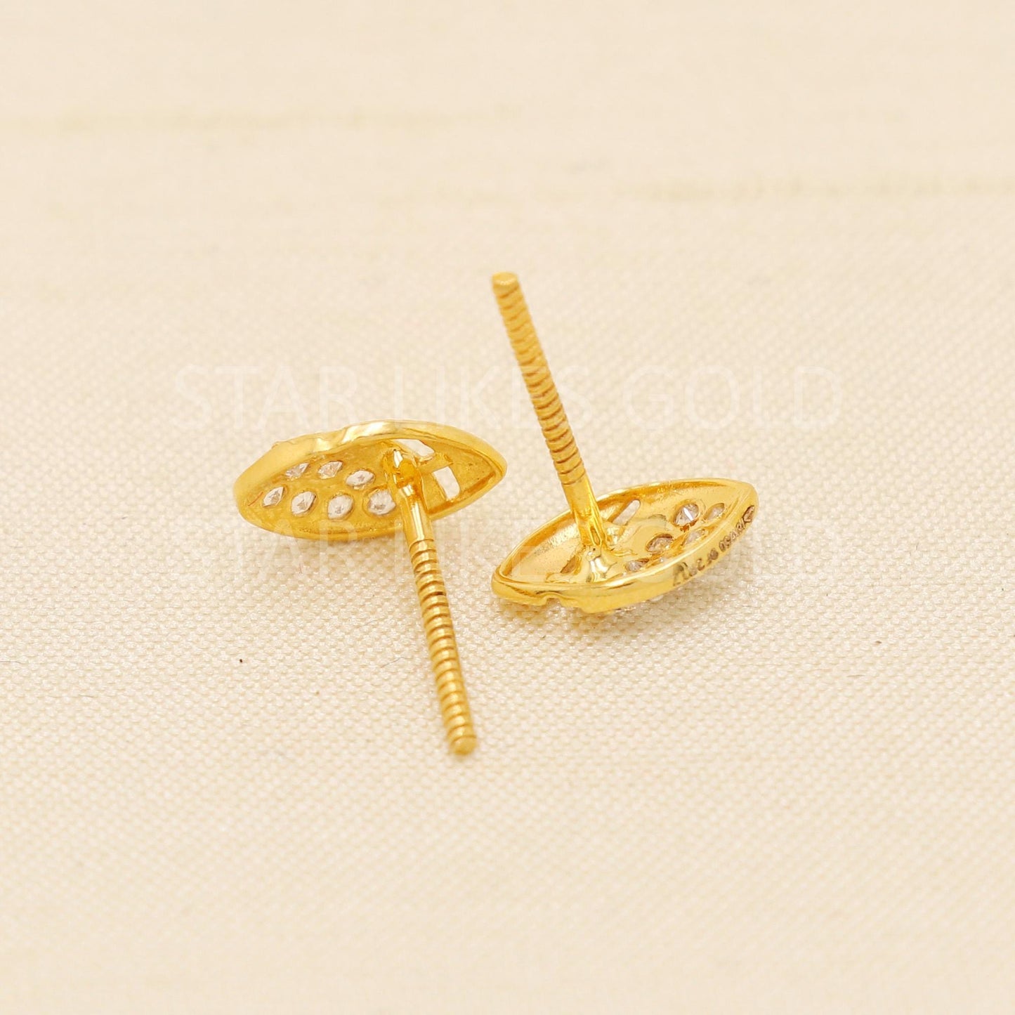 Zircons 18k 18 karat gold earrings designer jewelry, PR2208