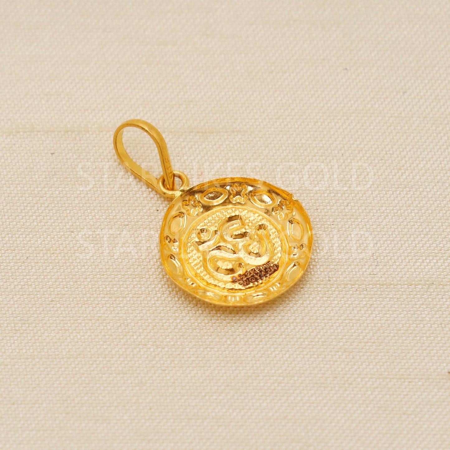 OM 22k Yellow Gold Handmade Pendant Jewelry, PR2097