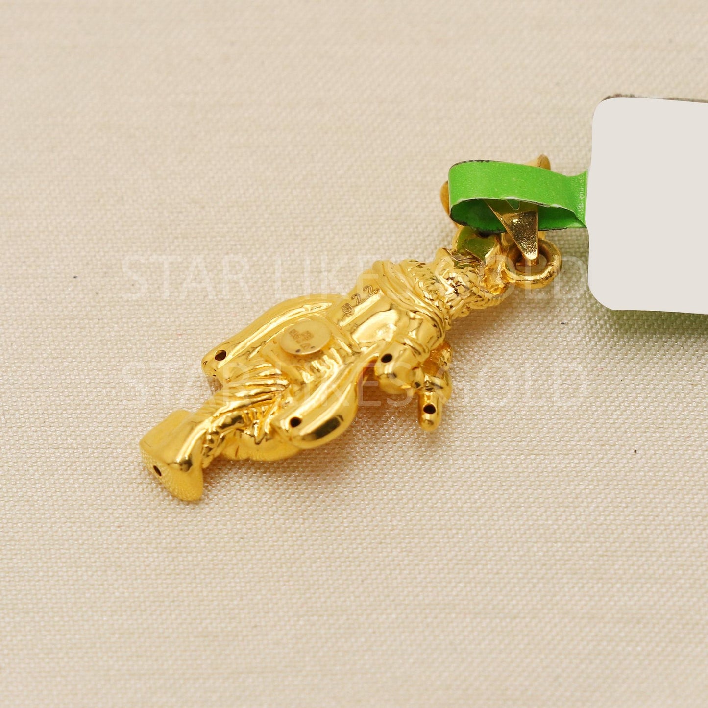 Lord Krishna 22k Yellow Gold Handmade Pendant Hindu God Jewelry, PR12116