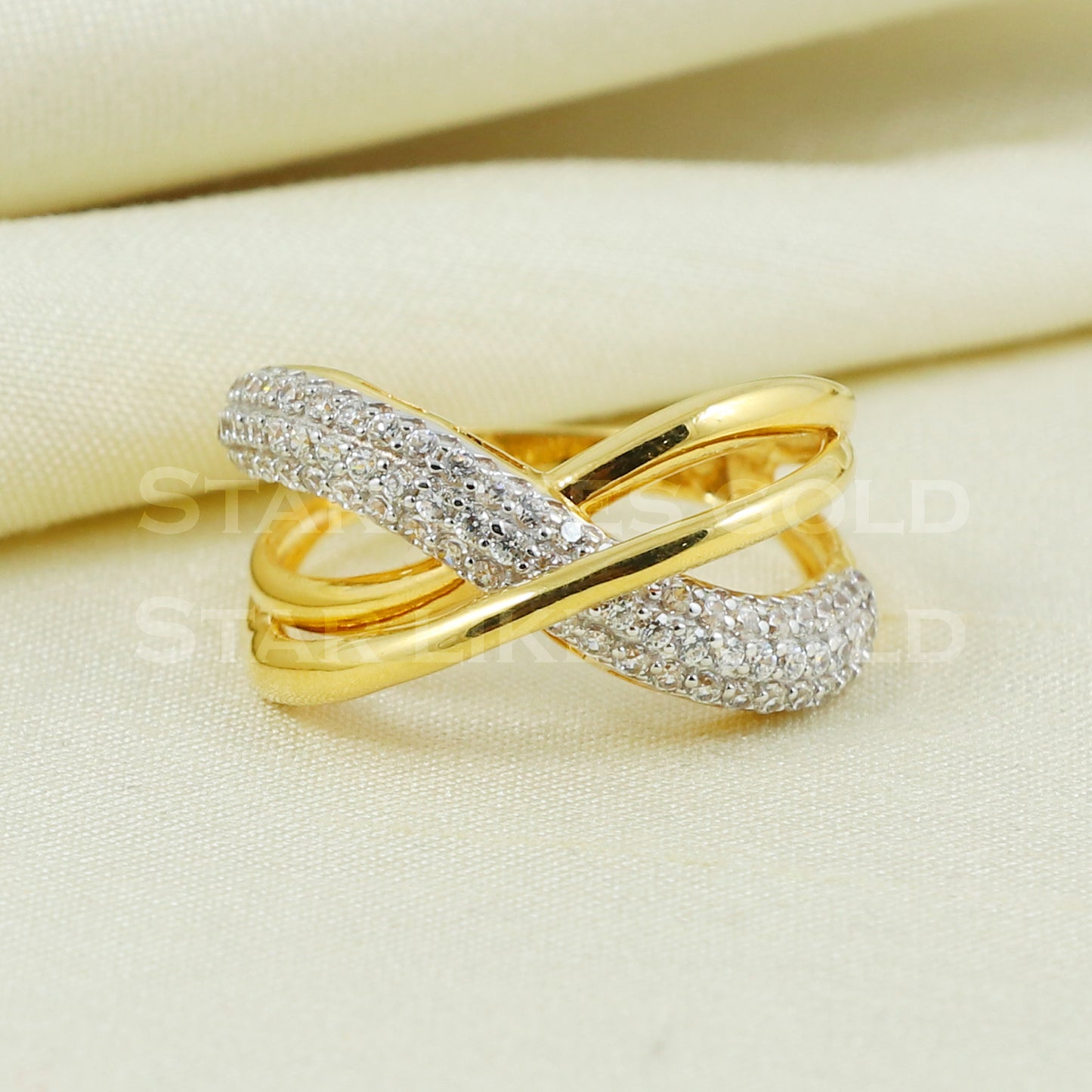 Unique 22K Yellow Gold Ring Genuine Hallmarked 916 Handcrafted Jewelry B1020