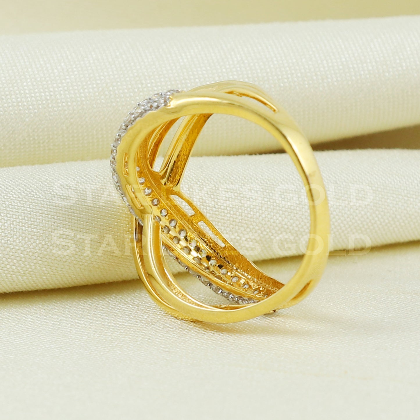 Unique 22K Yellow Gold Ring Genuine Hallmarked 916 Handcrafted Jewelry B1020