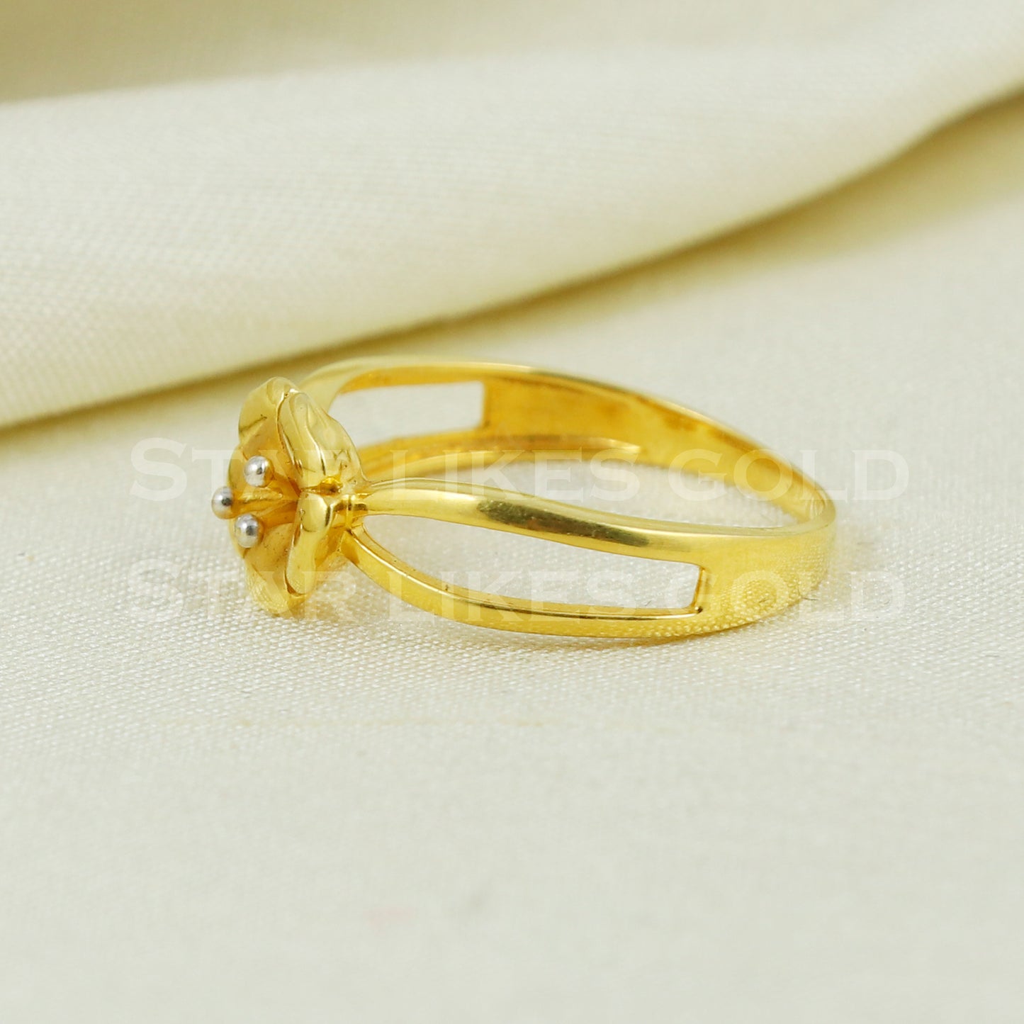 Flower 18KT GOLD RING Handmade fine Jewelry, Perfect Gift for Lover B1045