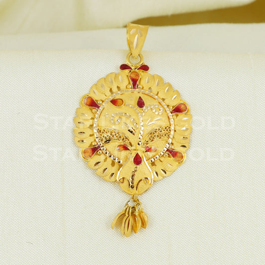 beautiful 22k 916 Gold Pendant Jewelry B1052