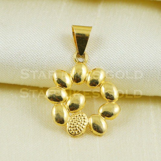 beautiful 18k Yellow Gold Handmade Pendant Jewelry B1089