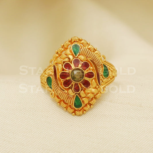22 karat 22k gold Handmade Ring jewelry, B1262