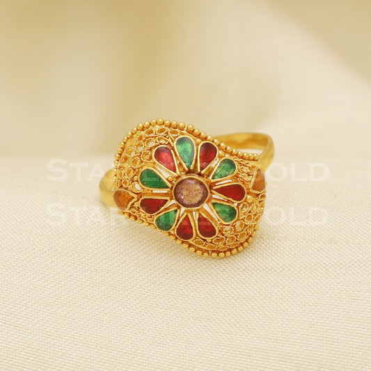 22 karat 22k gold Handmade Ring jewelry, B1264