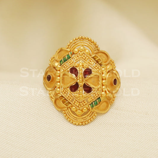 22 karat 22k gold Handmade Ring jewelry, B1265