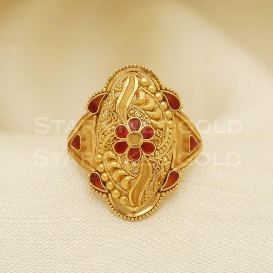 22 karat 22k gold Handmade Ring jewelry, B1266