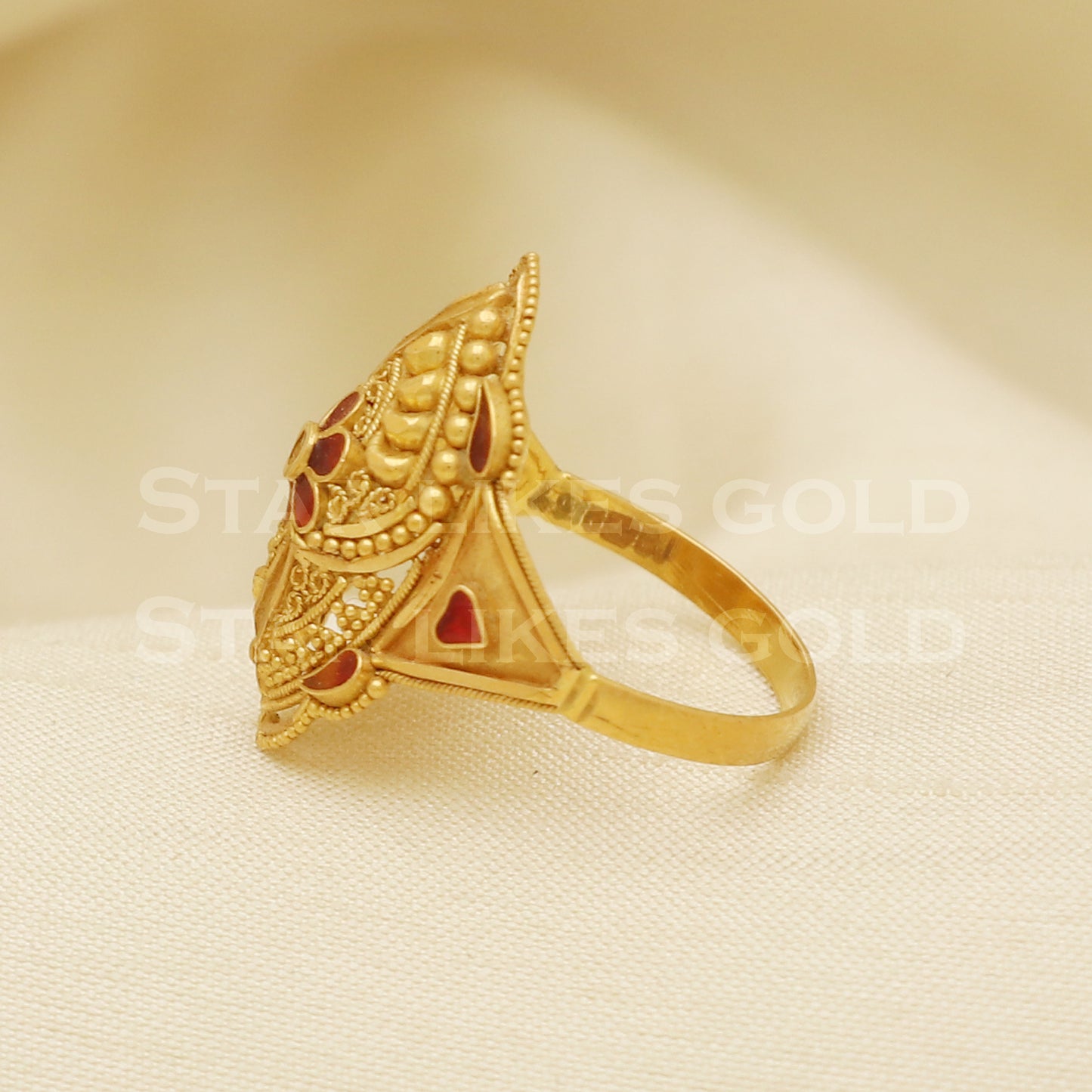 22 karat 22k gold Handmade Ring jewelry, B1266