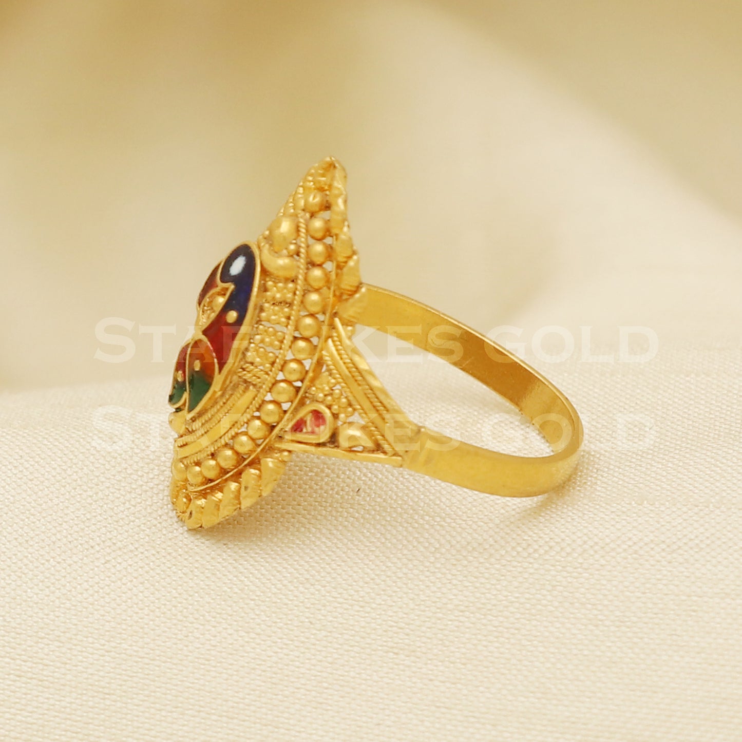 18 karat 18k gold Handmade Ring jewelry, B1267