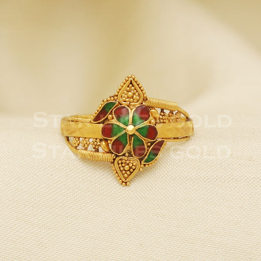 18 karat 18k gold Handmade Ring jewelry, B1268