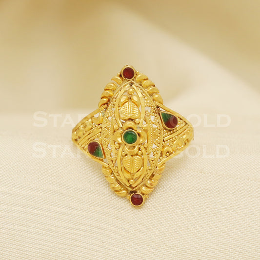 18 karat 18k gold Handmade Ring jewelry, B1270