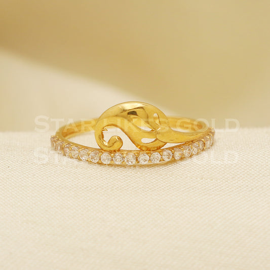 18 karat 18k gold Handmade Ring jewelry, B1271